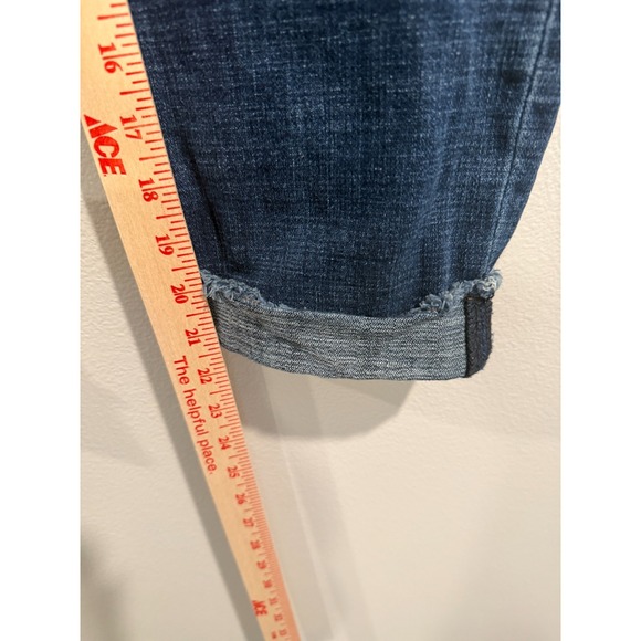 Kut From The Kloth Amy Straight Jeans Women's Size 10 Blue Denim Cuffed Cropped - Picture 9 of 10